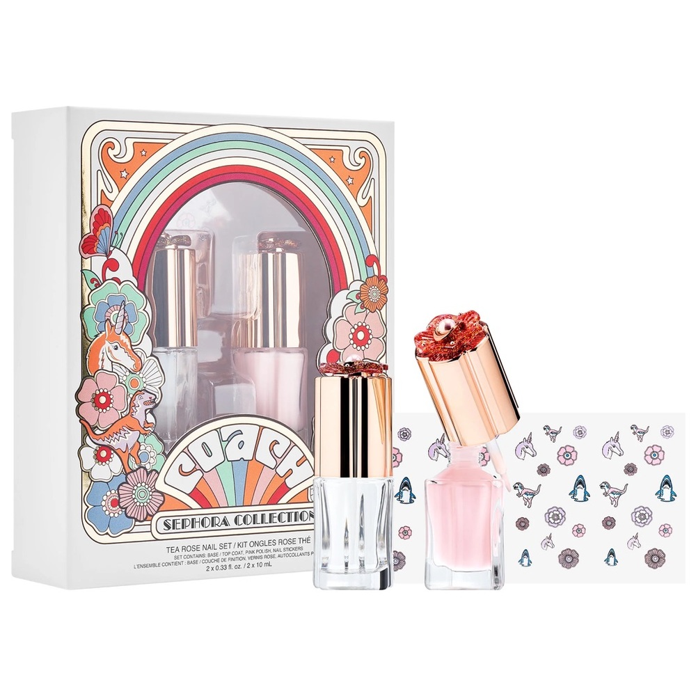 NEW Coach X Sephora Collection Tea Rose Nail Set